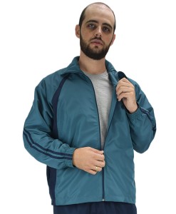 Jaqueta Microfibra Casaco Tactel Masculina P M G Gg Forro - Azul Petróleo